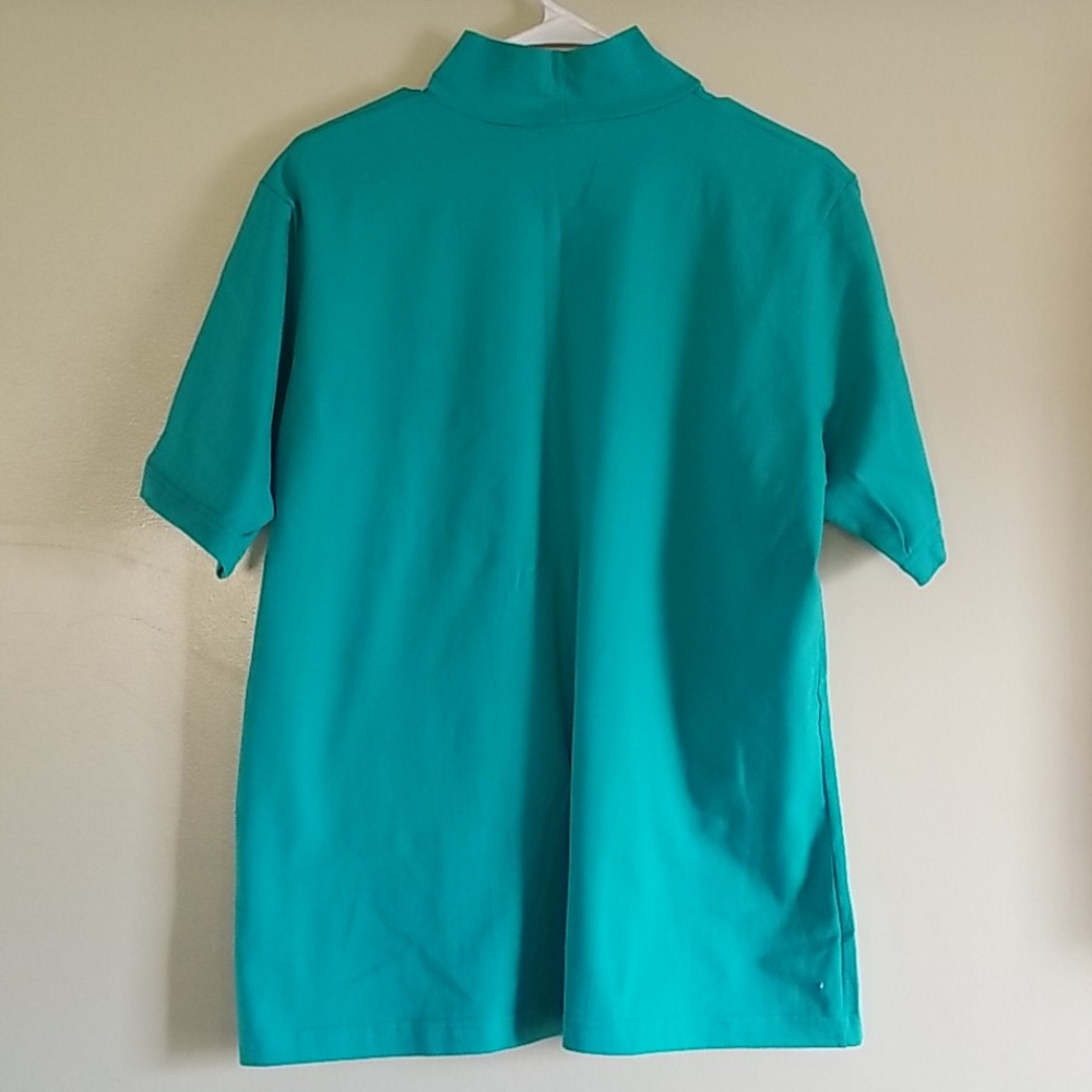 Mockneck teal top - Picture 2 of 6